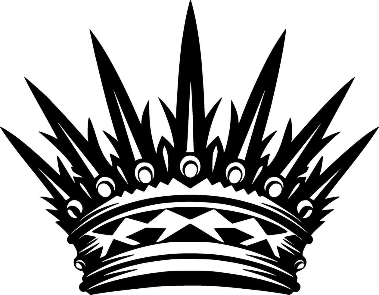 Crown, Minimalist and Simple Silhouette - illustration vector