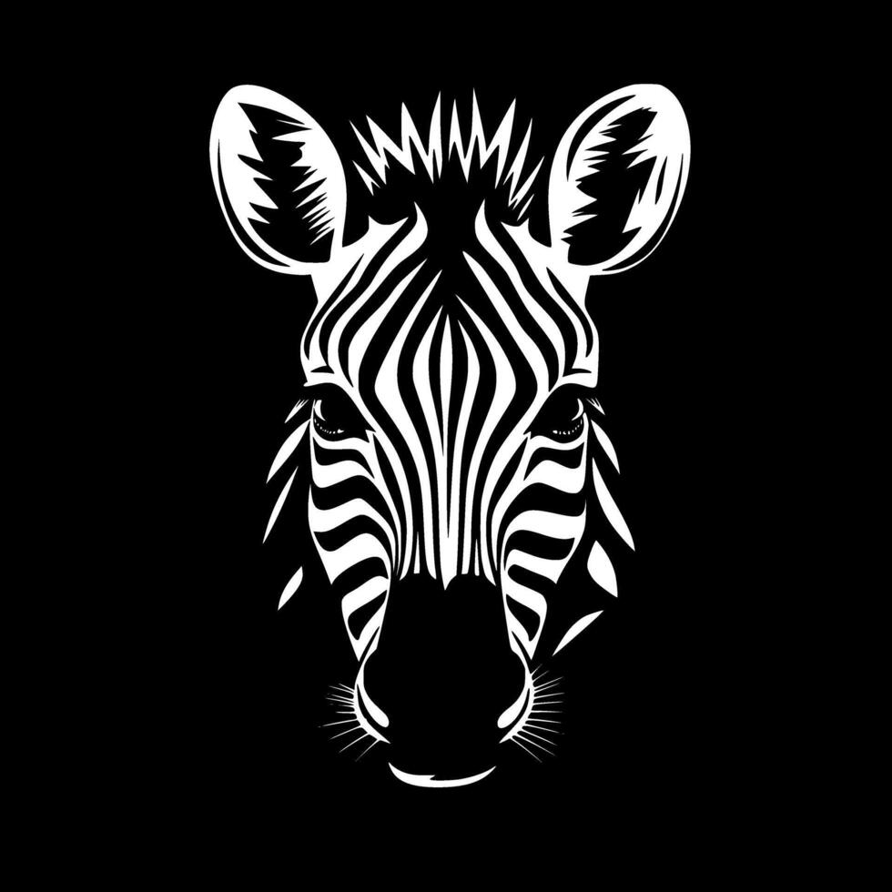 Zebra Baby - Minimalist and Flat Logo - illustration vector
