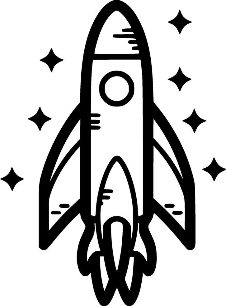 Rocket - Minimalist and Flat Logo - illustration vector