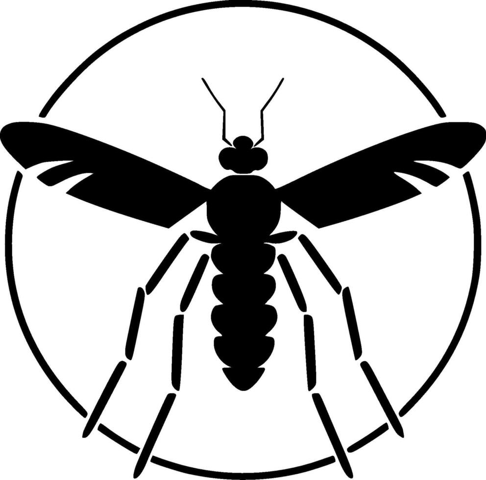 Mosquito - Minimalist and Flat Logo - illustration vector