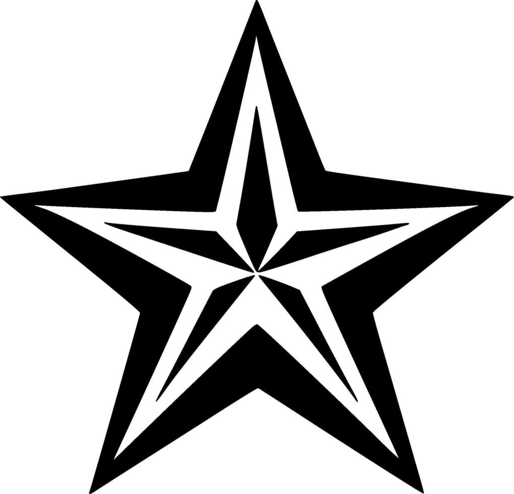 Star, Minimalist and Simple Silhouette - illustration vector