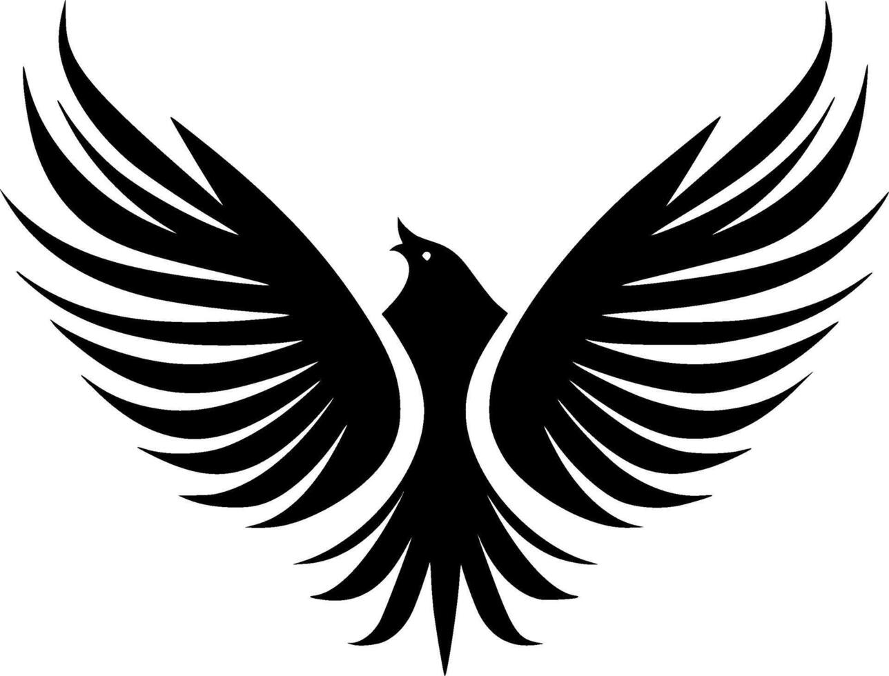 Dove - Black and White Isolated Icon - illustration vector
