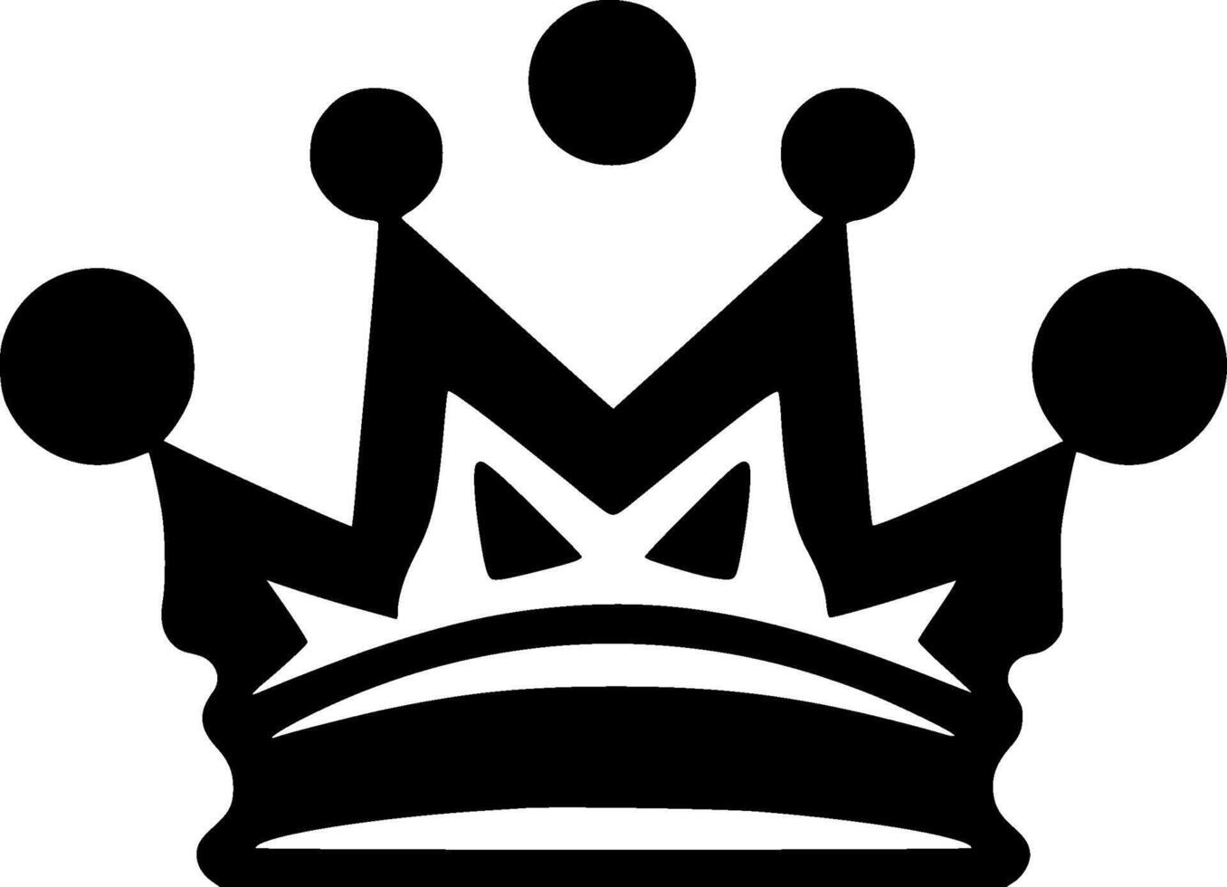 Crown, Minimalist and Simple Silhouette - illustration vector