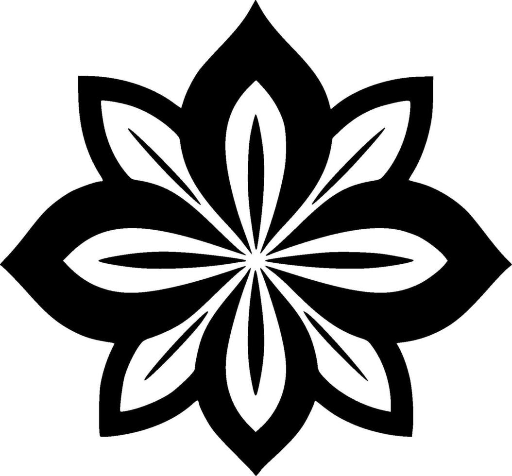 Flower, Black and White illustration vector