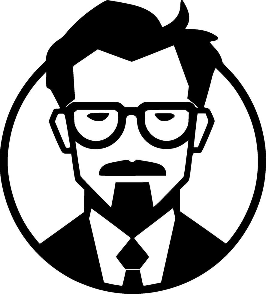 Teacher, Black and White illustration vector