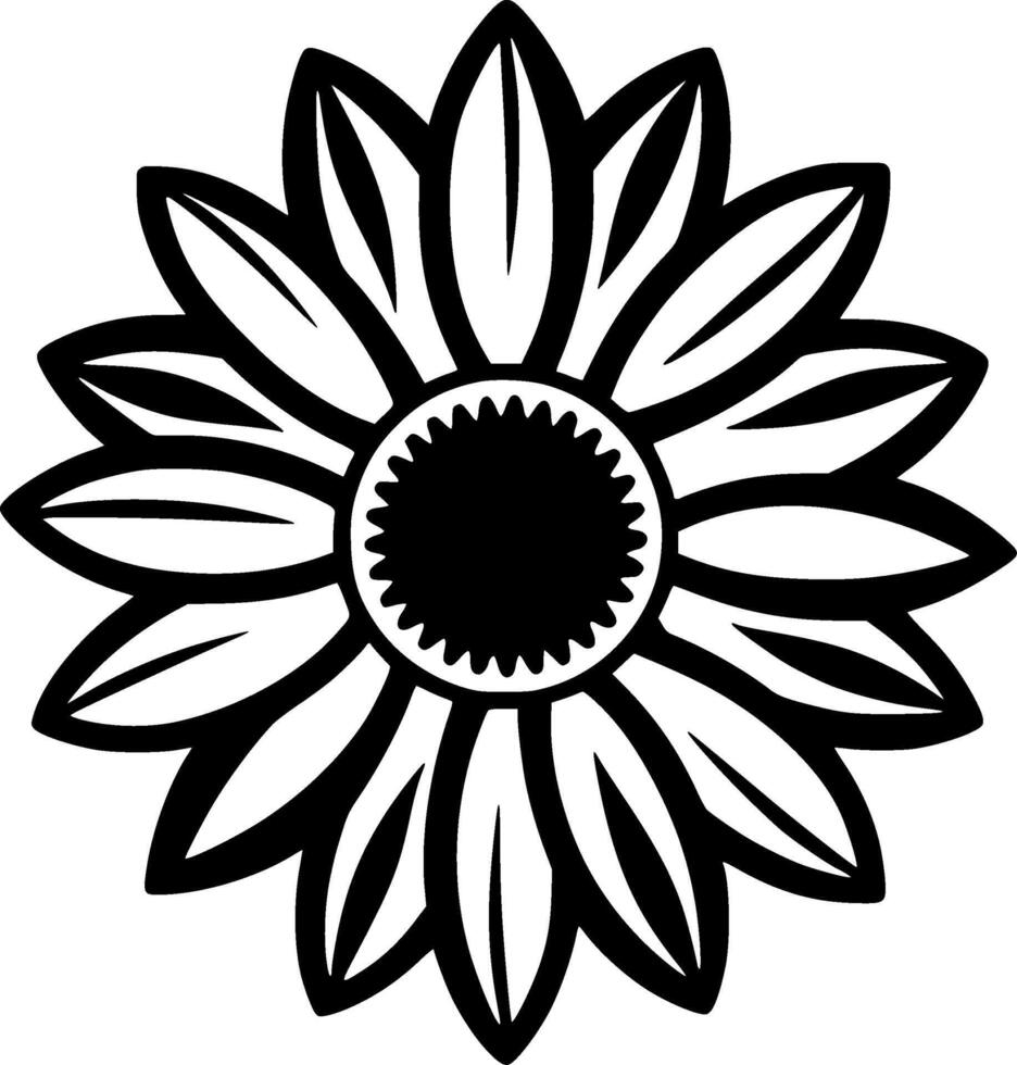 Flower, Minimalist and Simple Silhouette - illustration vector