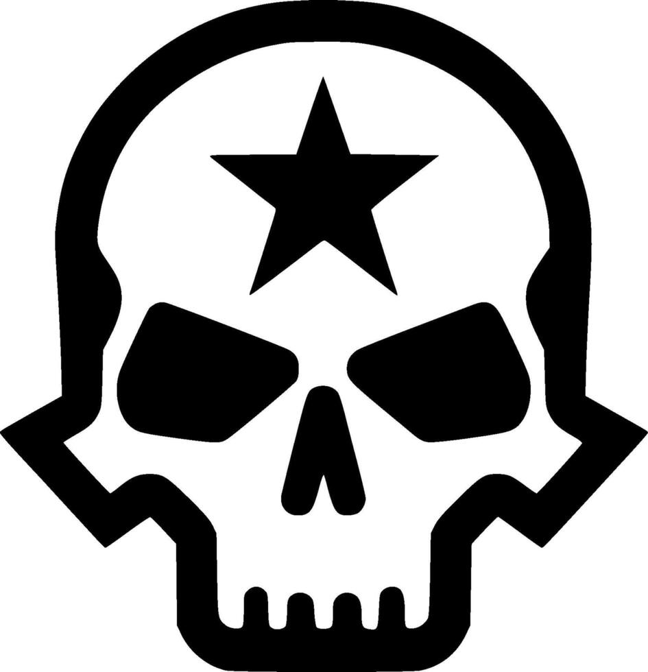 Skull, Minimalist and Simple Silhouette - illustration vector
