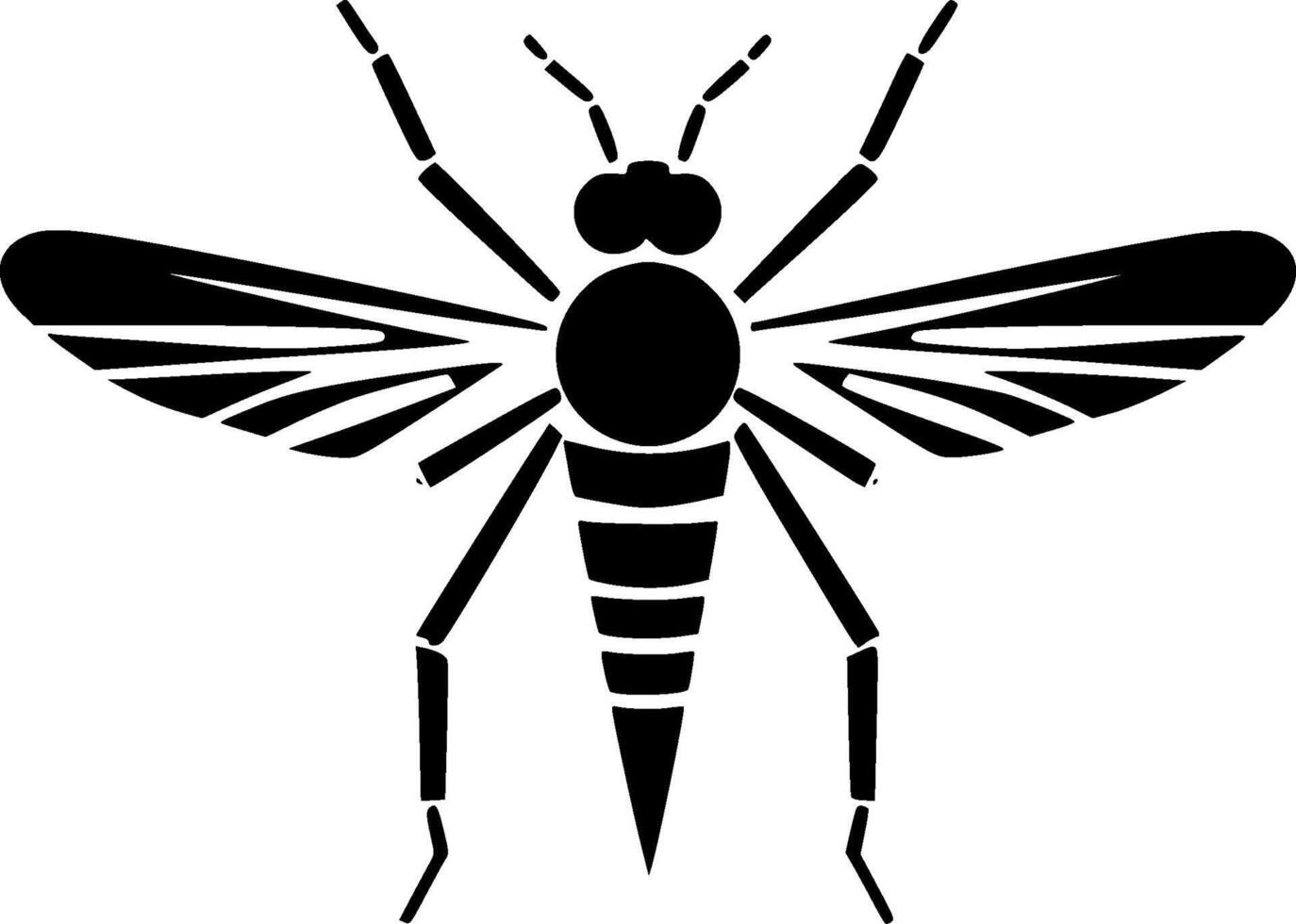 Mosquito - Minimalist and Flat Logo - illustration vector