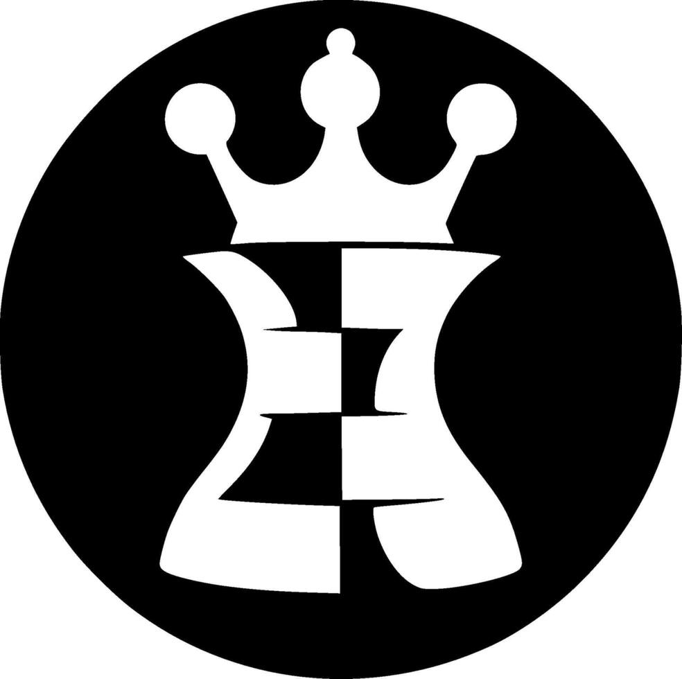 Chess, Black and White illustration vector