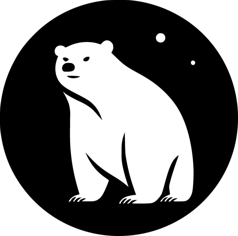 Bear, Minimalist and Simple Silhouette - illustration vector