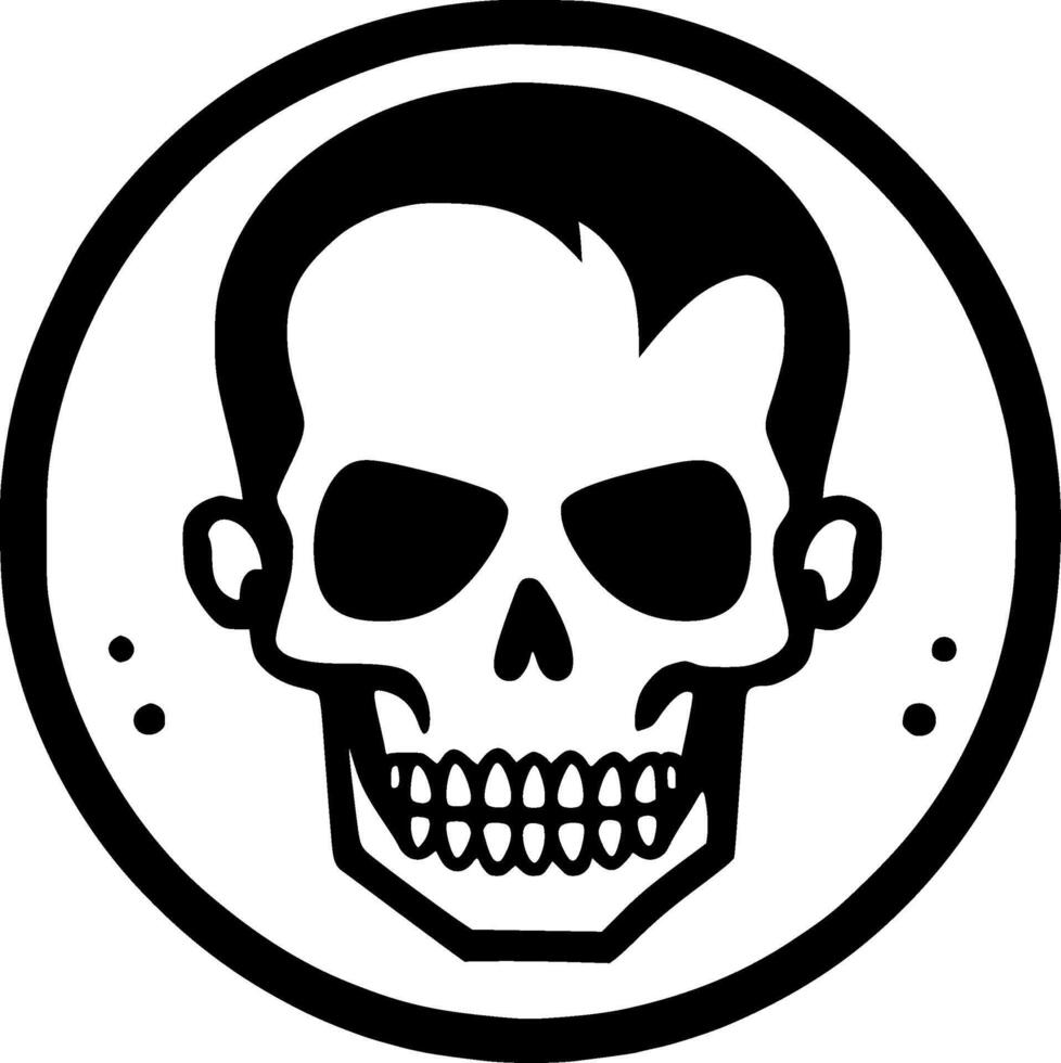 Skull, Minimalist and Simple Silhouette - illustration vector