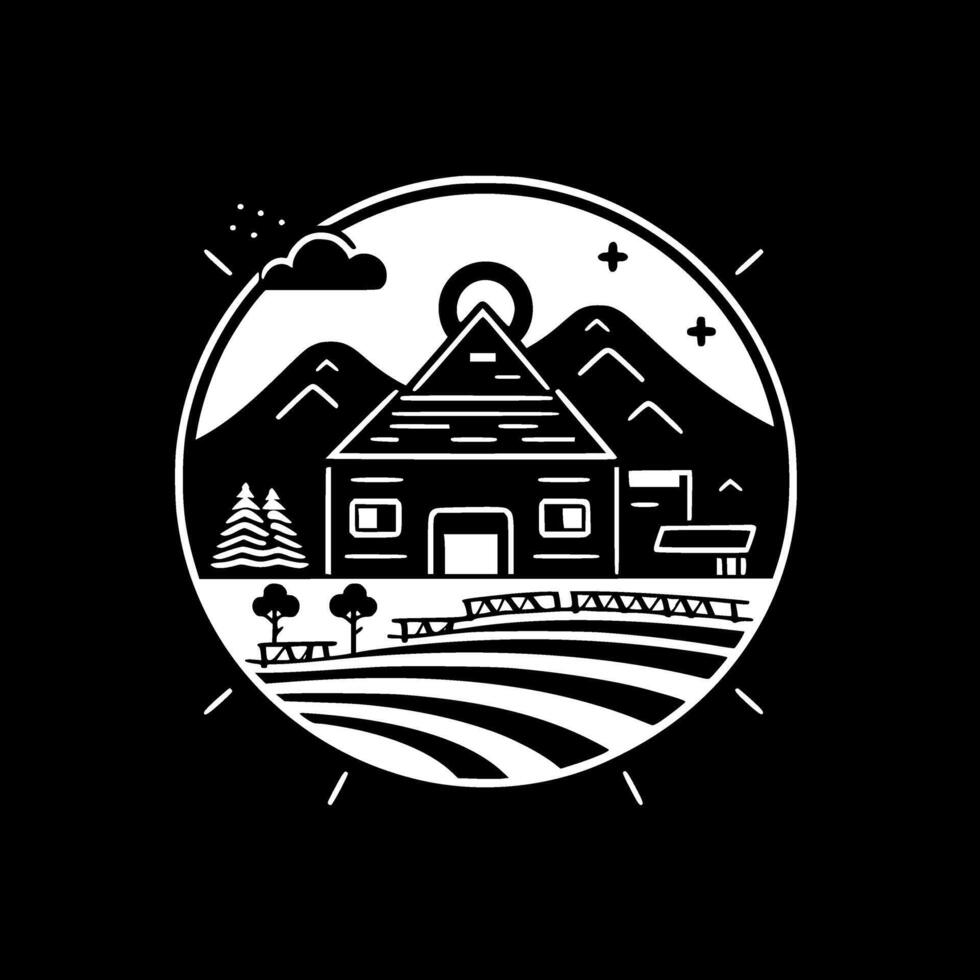 Farm - Minimalist and Flat Logo - illustration vector