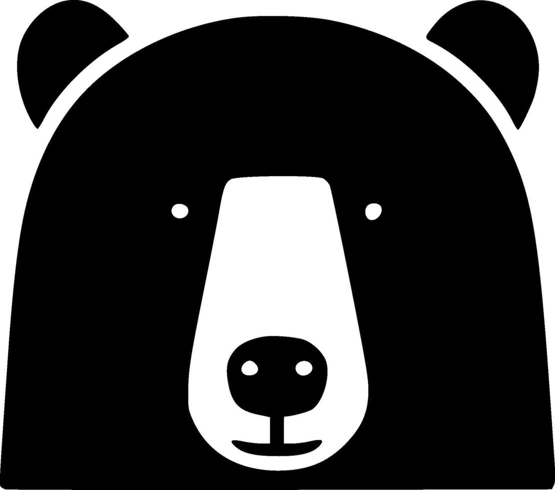 Bear, Minimalist and Simple Silhouette - illustration vector