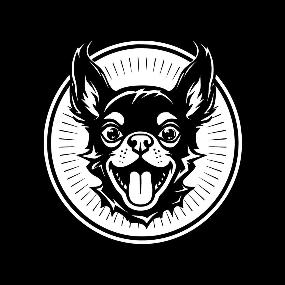 Chihuahua - Black and White Isolated Icon - illustration vector
