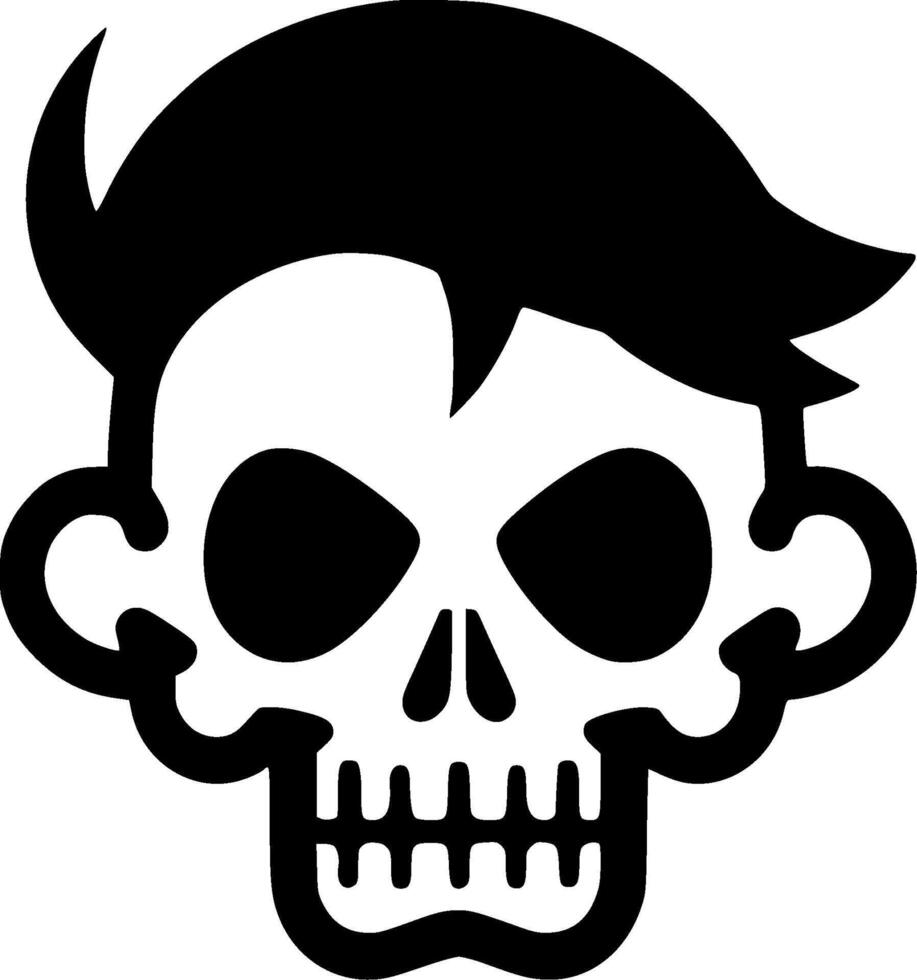 Skull - Minimalist and Flat Logo - illustration vector