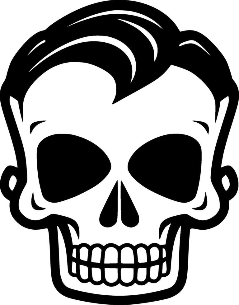 Skull, Minimalist and Simple Silhouette - illustration vector