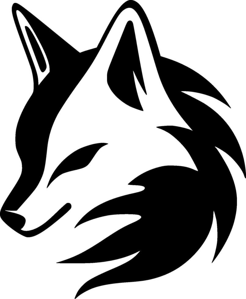 Fox, Minimalist and Simple Silhouette - illustration vector
