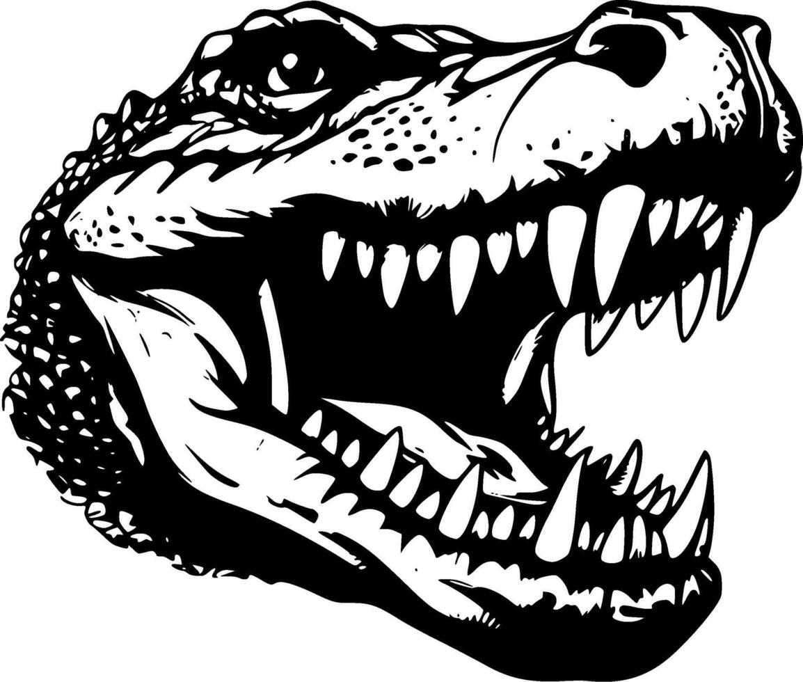Crocodile - Minimalist and Flat Logo - illustration vector