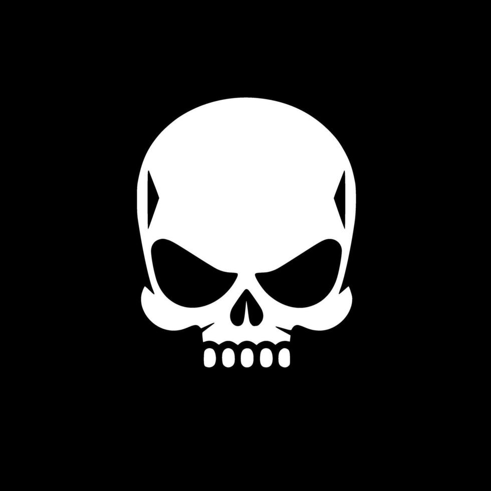 Skull, Minimalist and Simple Silhouette - illustration vector
