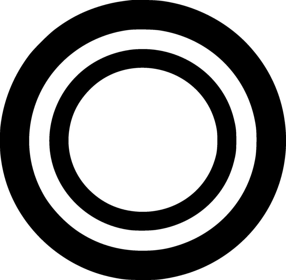 Circle - Black and White Isolated Icon - illustration vector
