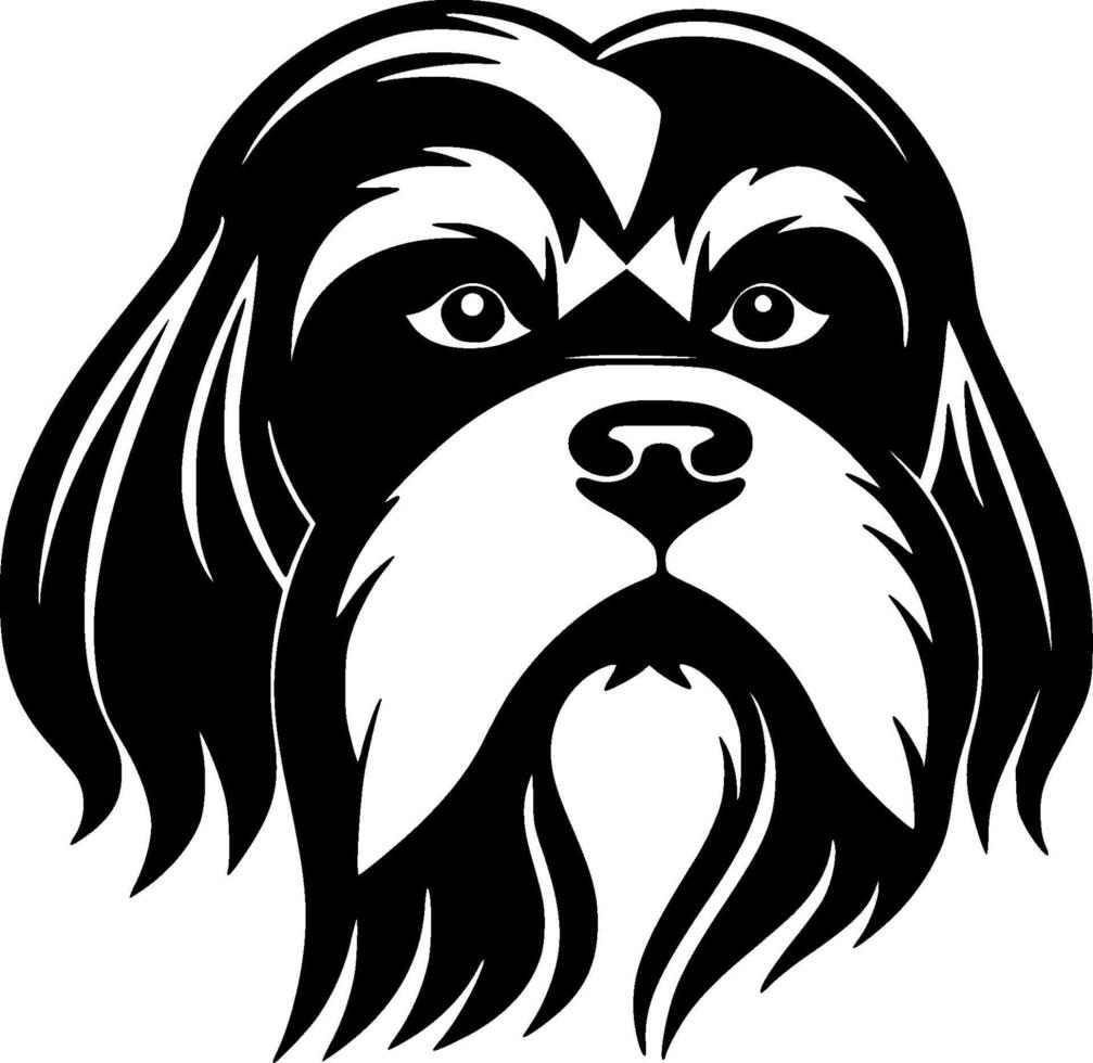 Shih Tzu - Minimalist and Flat Logo - illustration vector