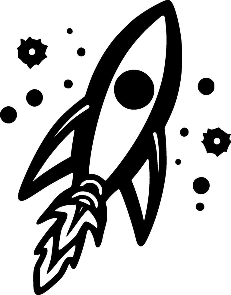 Rocket - Minimalist and Flat Logo - illustration vector