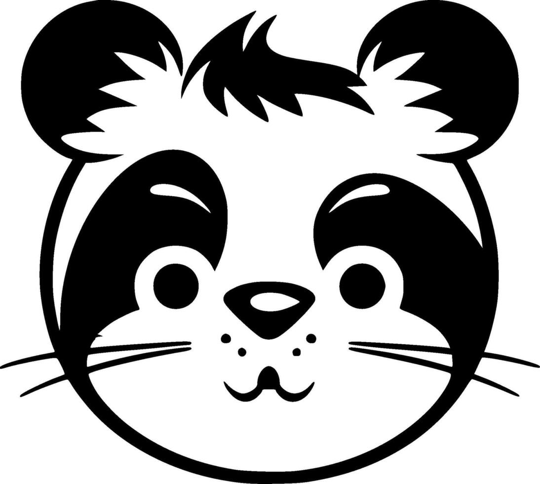 Hamster, Black and White illustration vector