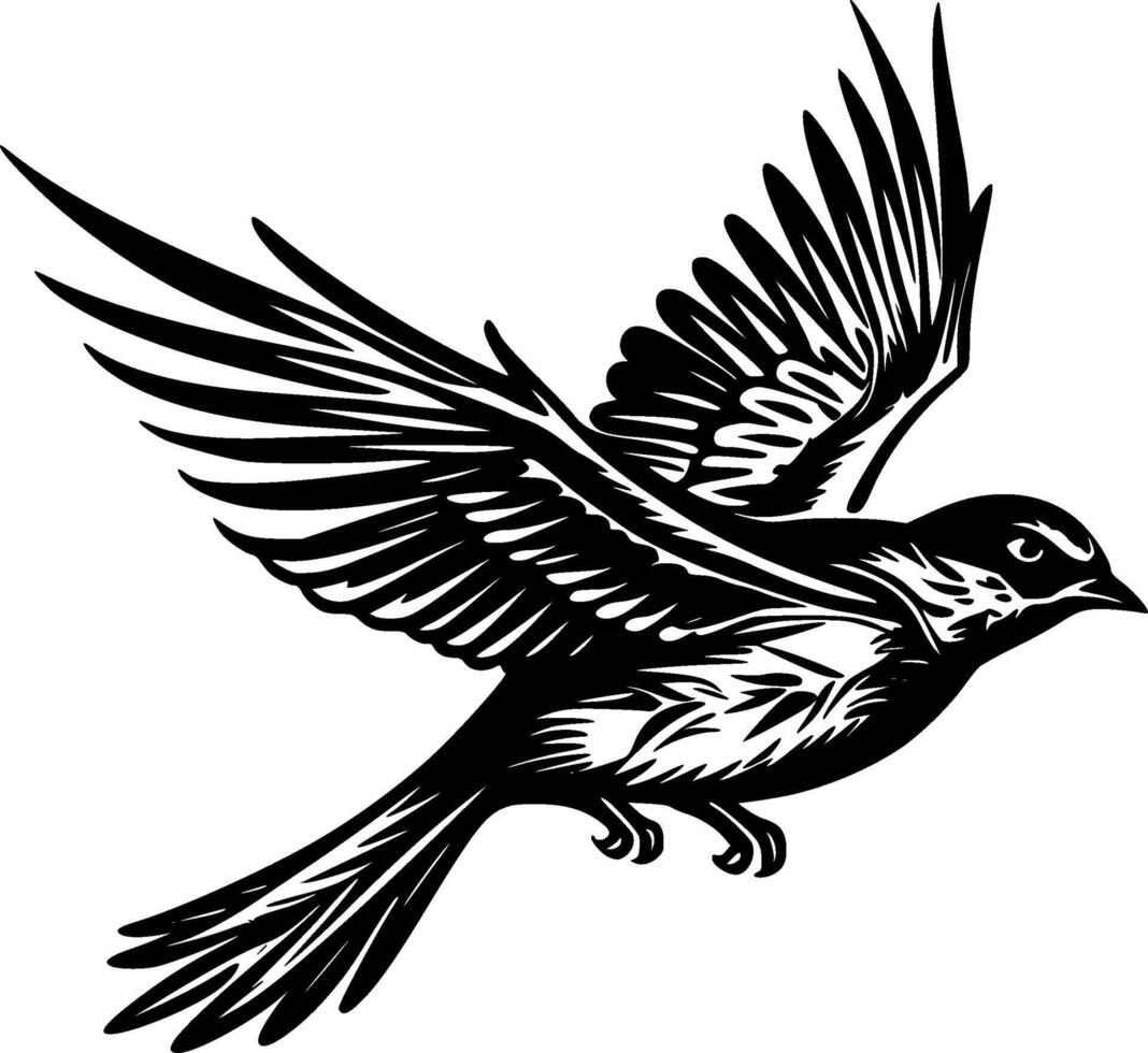 Sparrow - Minimalist and Flat Logo - illustration vector