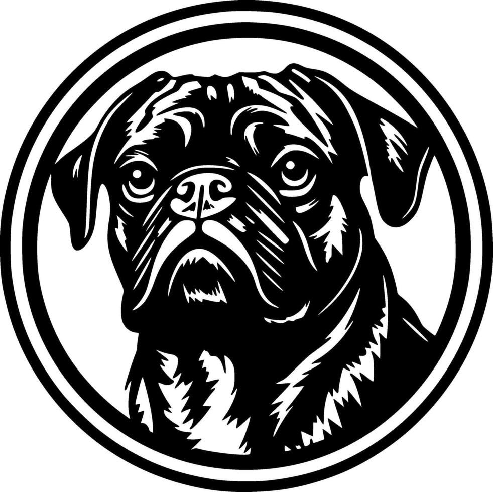 Pug - Minimalist and Flat Logo - illustration vector