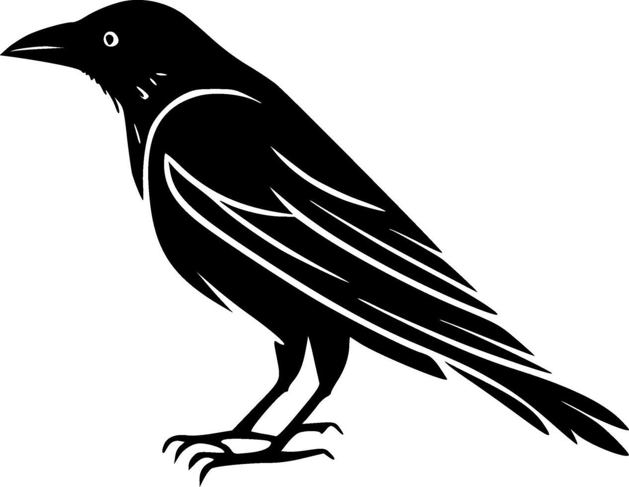 Crow - Minimalist and Flat Logo - illustration vector