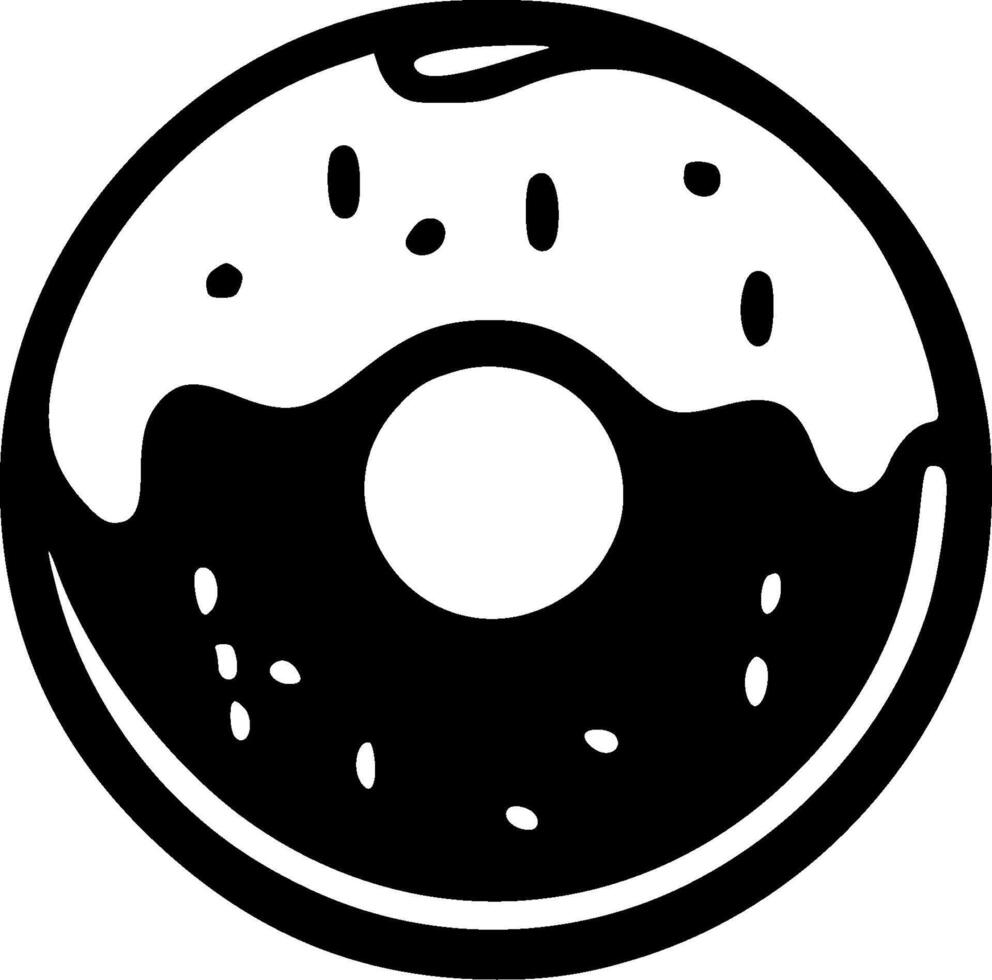 Donut - Minimalist and Flat Logo - illustration vector