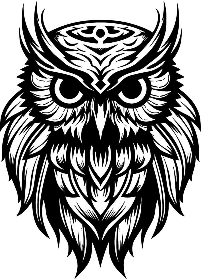 Owl, Minimalist and Simple Silhouette - illustration vector