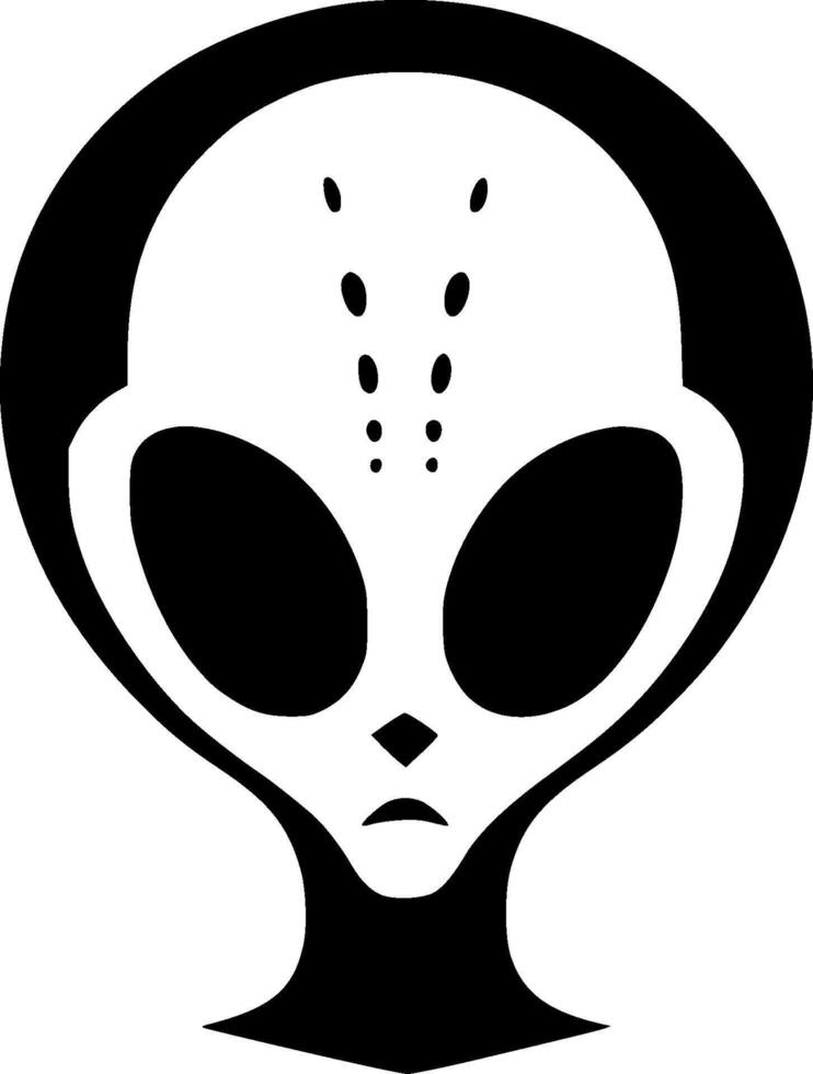 Alien, Minimalist and Simple Silhouette - illustration vector