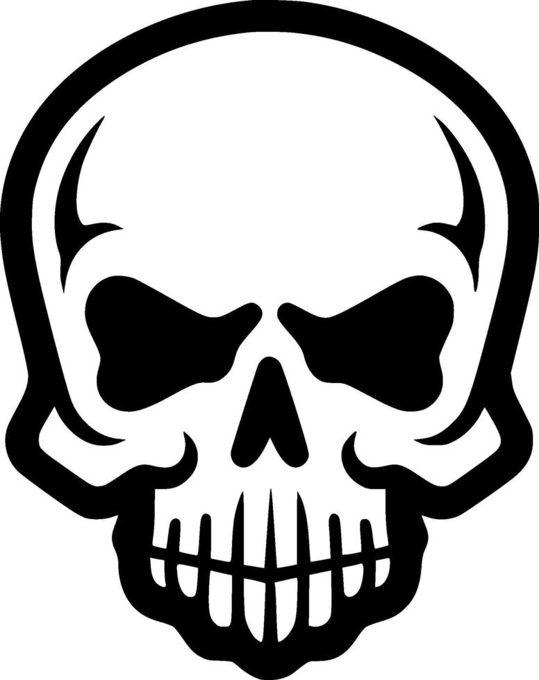 Skull, Black and White illustration vector