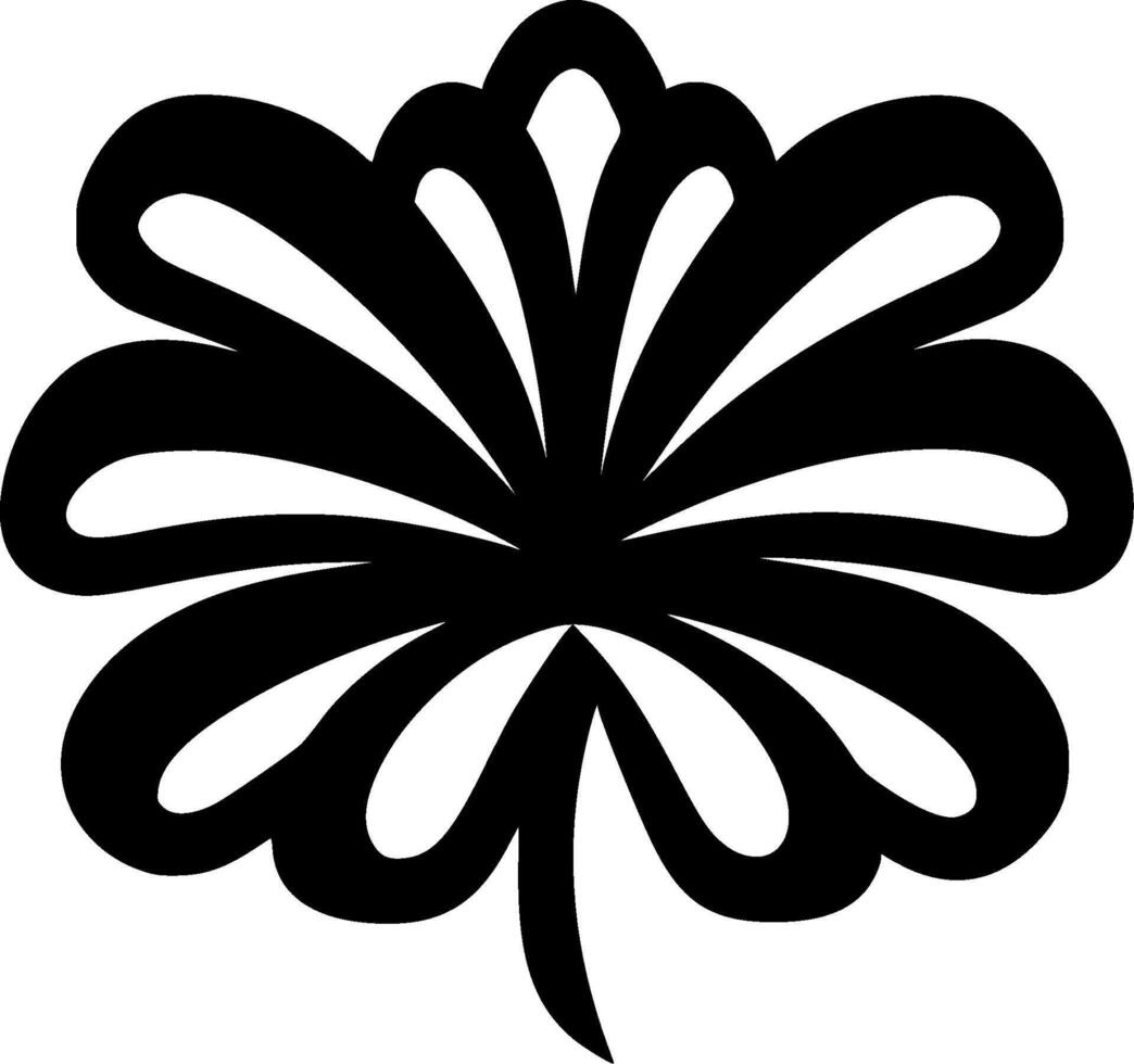 Flower, Minimalist and Simple Silhouette - illustration vector