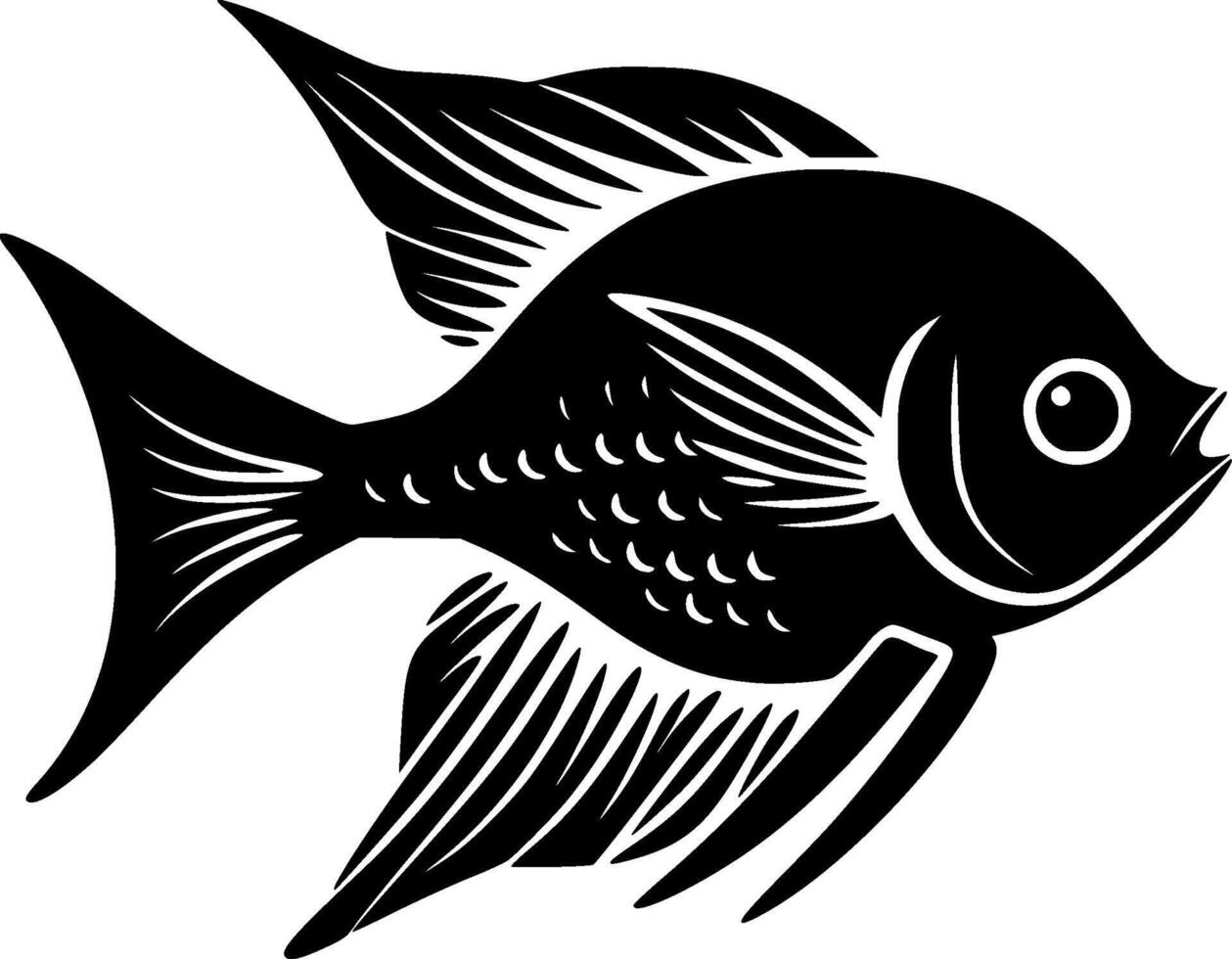 Angelfish - Minimalist and Flat Logo - illustration vector