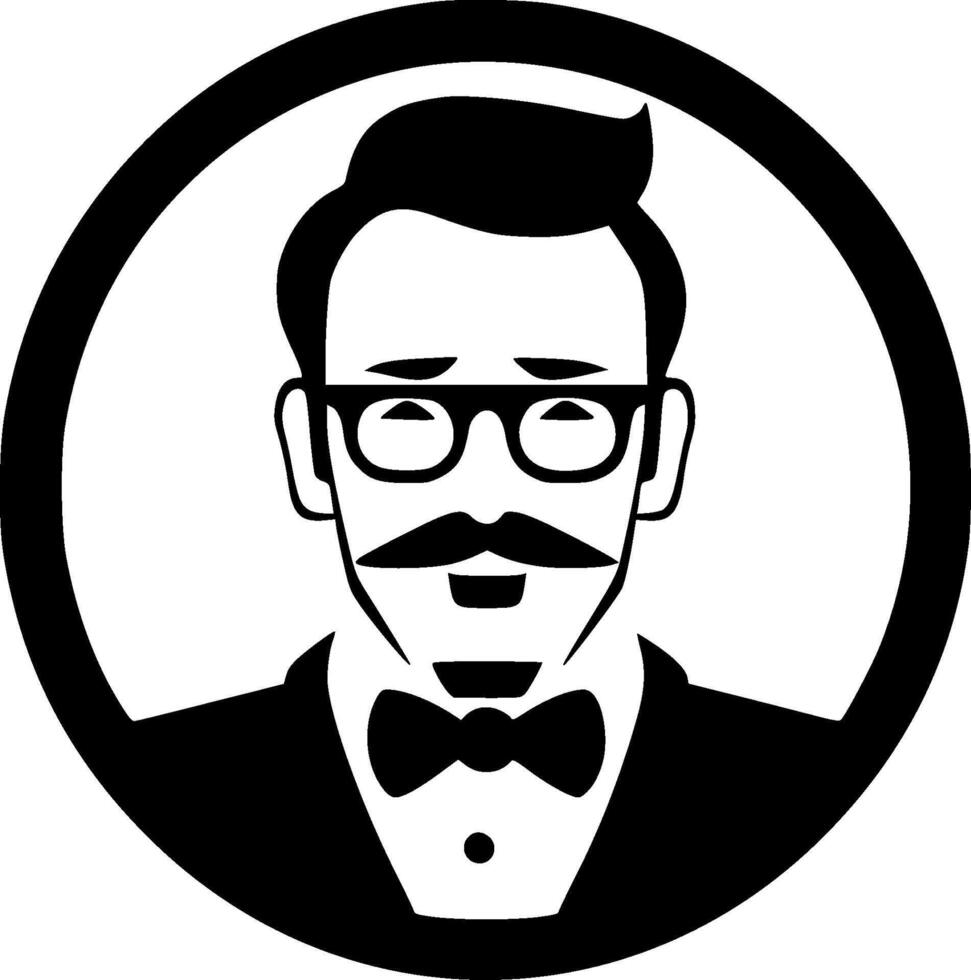Teacher - Black and White Isolated Icon - illustration vector