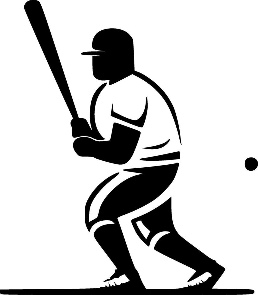 Baseball, Minimalist and Simple Silhouette - illustration vector