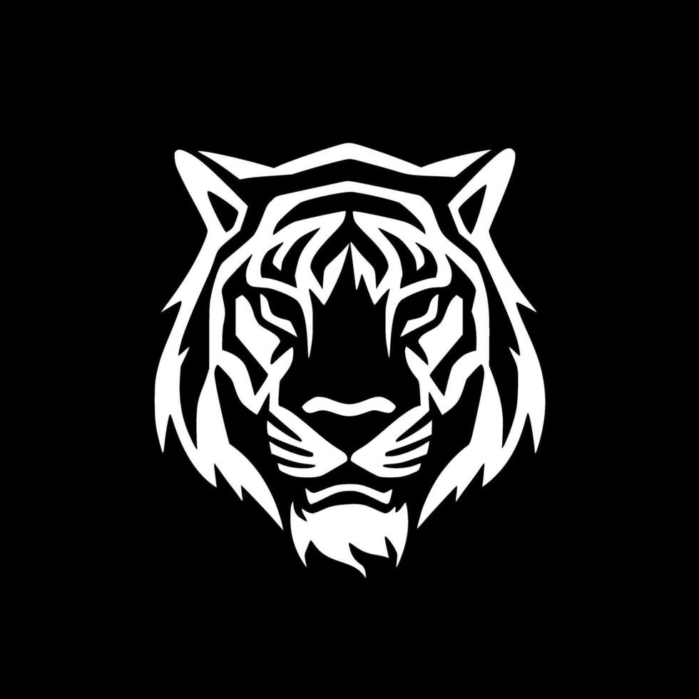 Tiger, Minimalist and Simple Silhouette - illustration vector