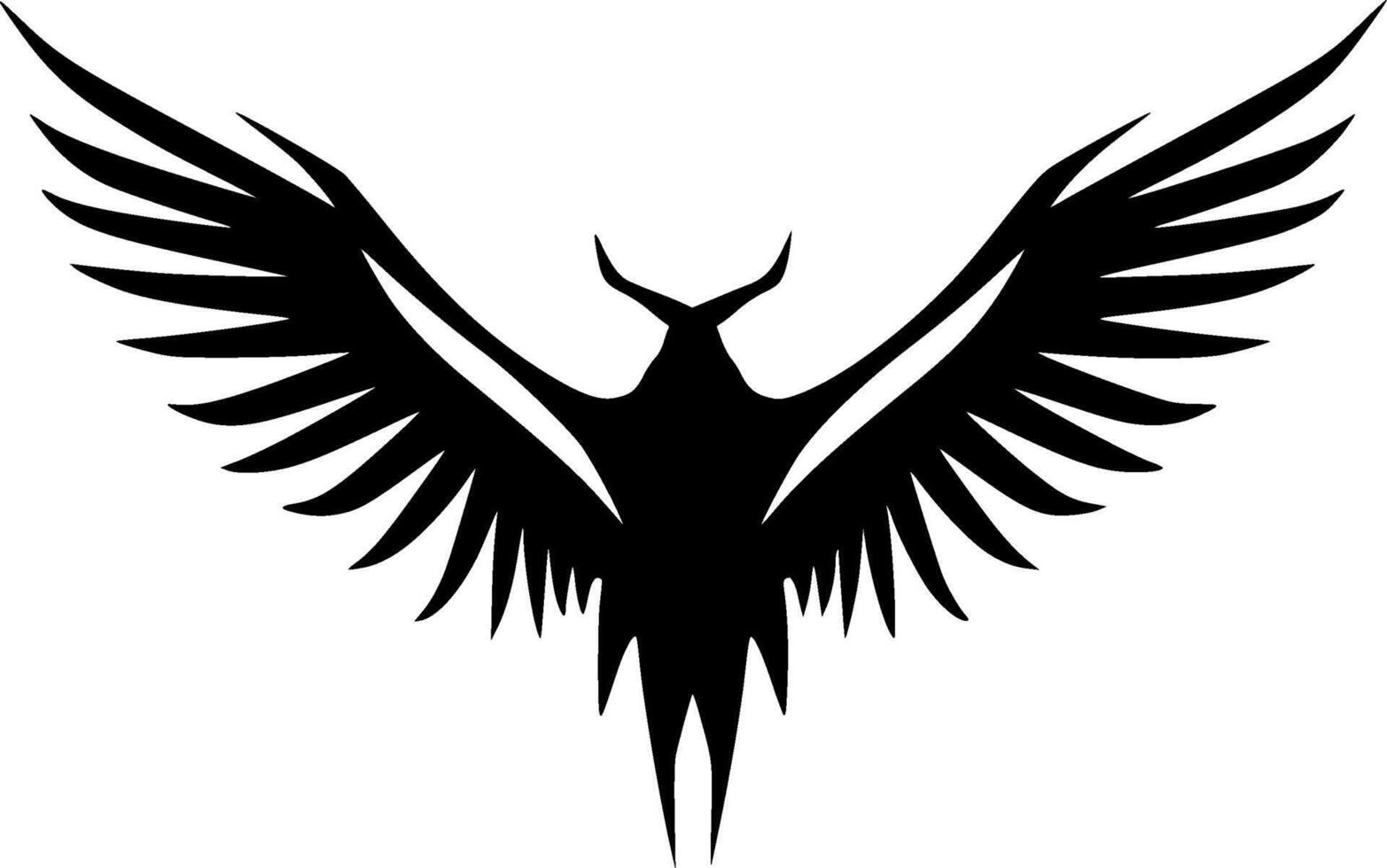 Vulture - Black and White Isolated Icon - illustration vector