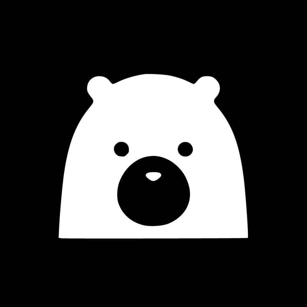 Bear - Black and White Isolated Icon - illustration vector
