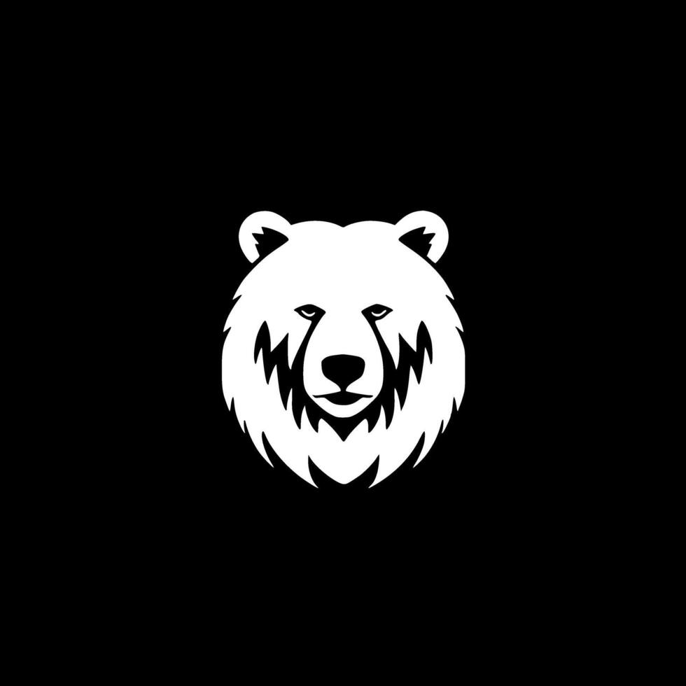 Bear, Black and White illustration vector
