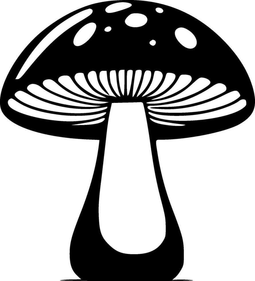 Mushroom, Minimalist and Simple Silhouette - illustration vector