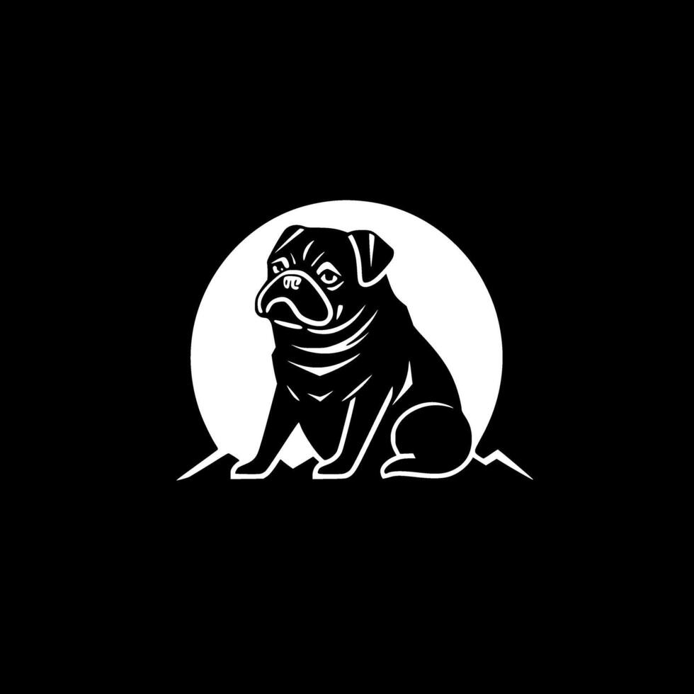 Pug - Minimalist and Flat Logo - illustration vector