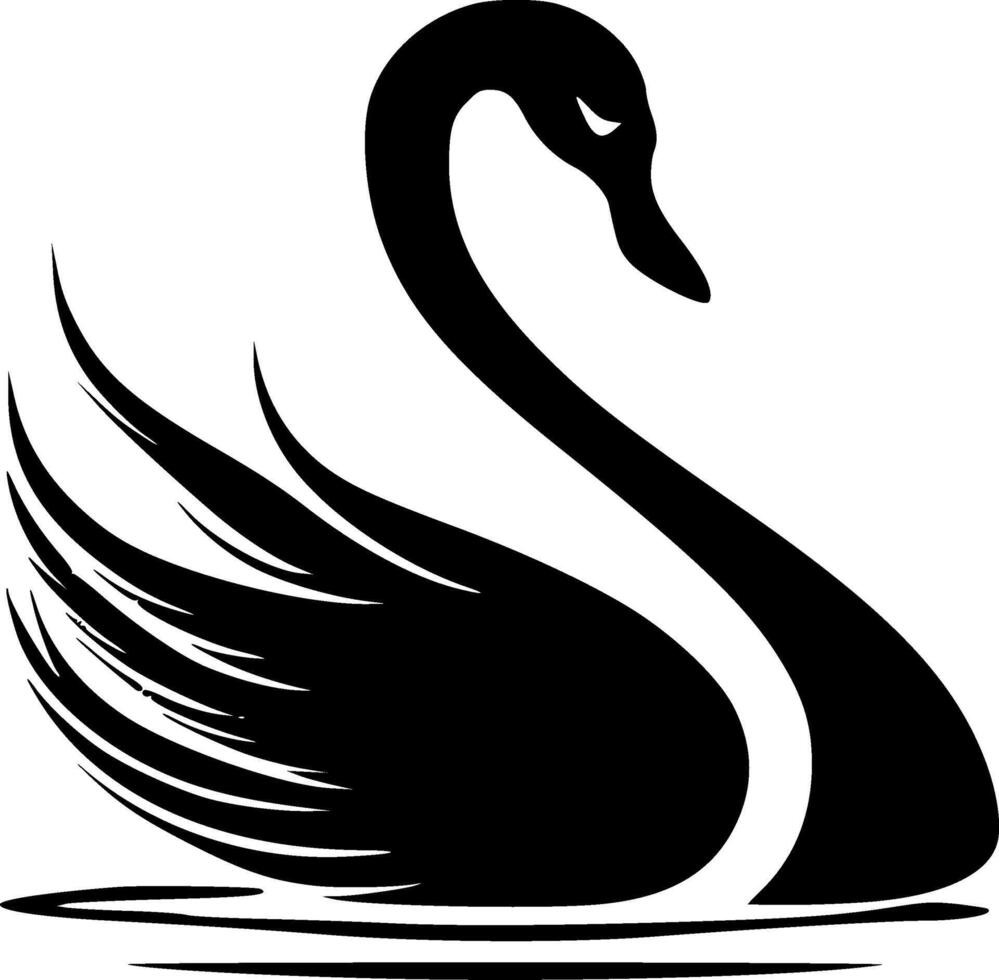Swan - Minimalist and Flat Logo - illustration vector