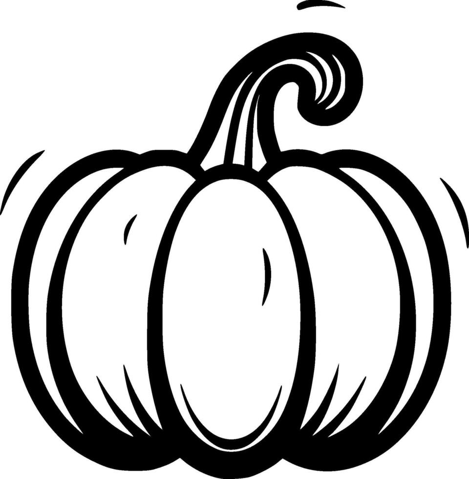 Pumpkin, Minimalist and Simple Silhouette - illustration vector