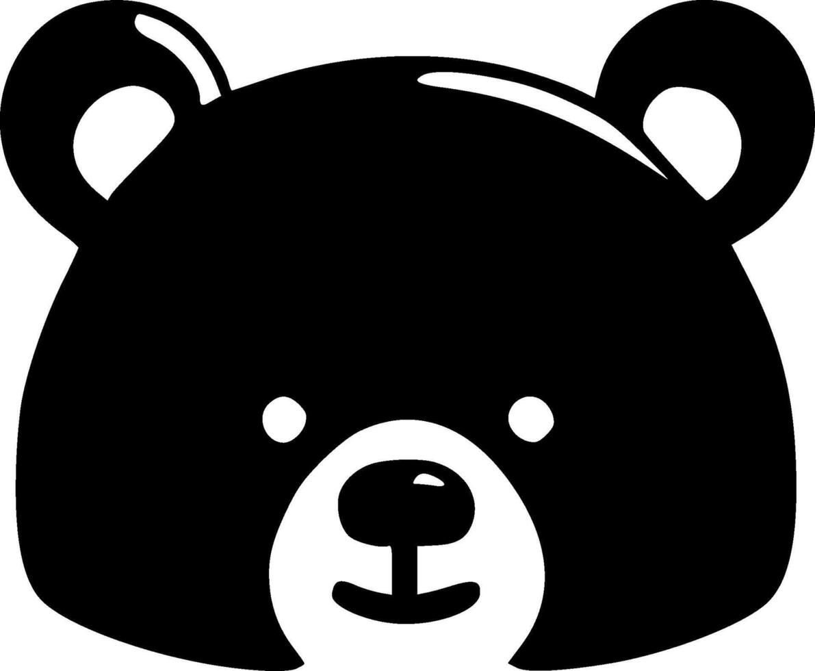 Bear, Minimalist and Simple Silhouette - illustration vector