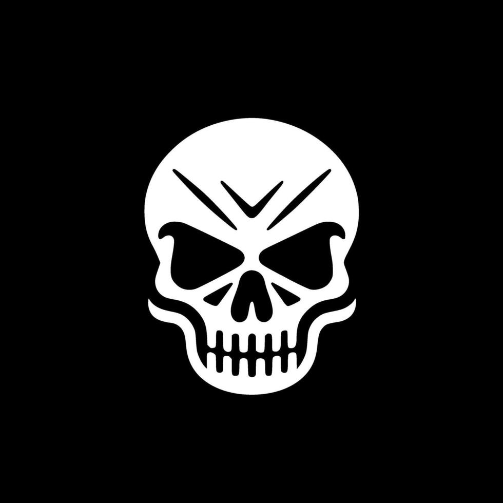Skull, Minimalist and Simple Silhouette - illustration vector