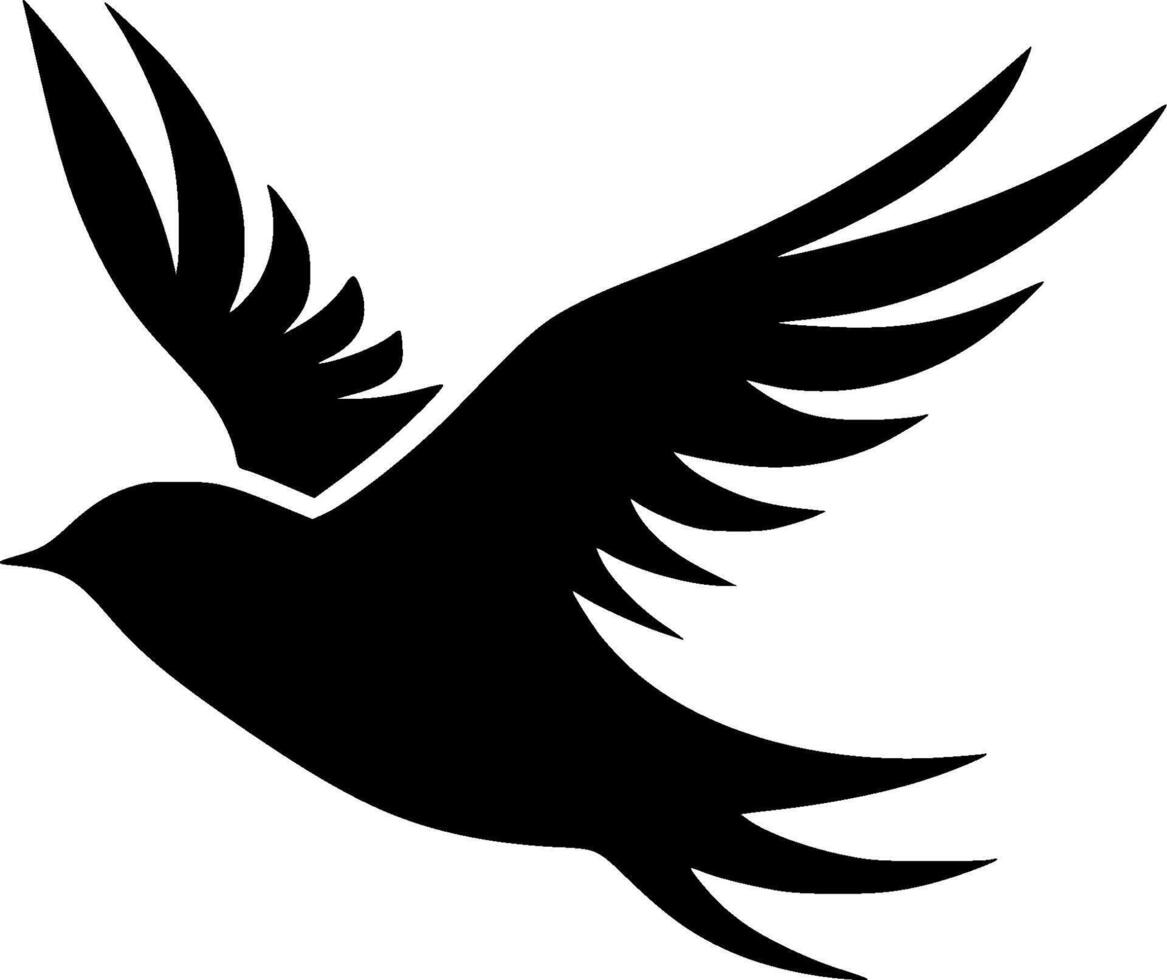 Bird, Black and White illustration vector