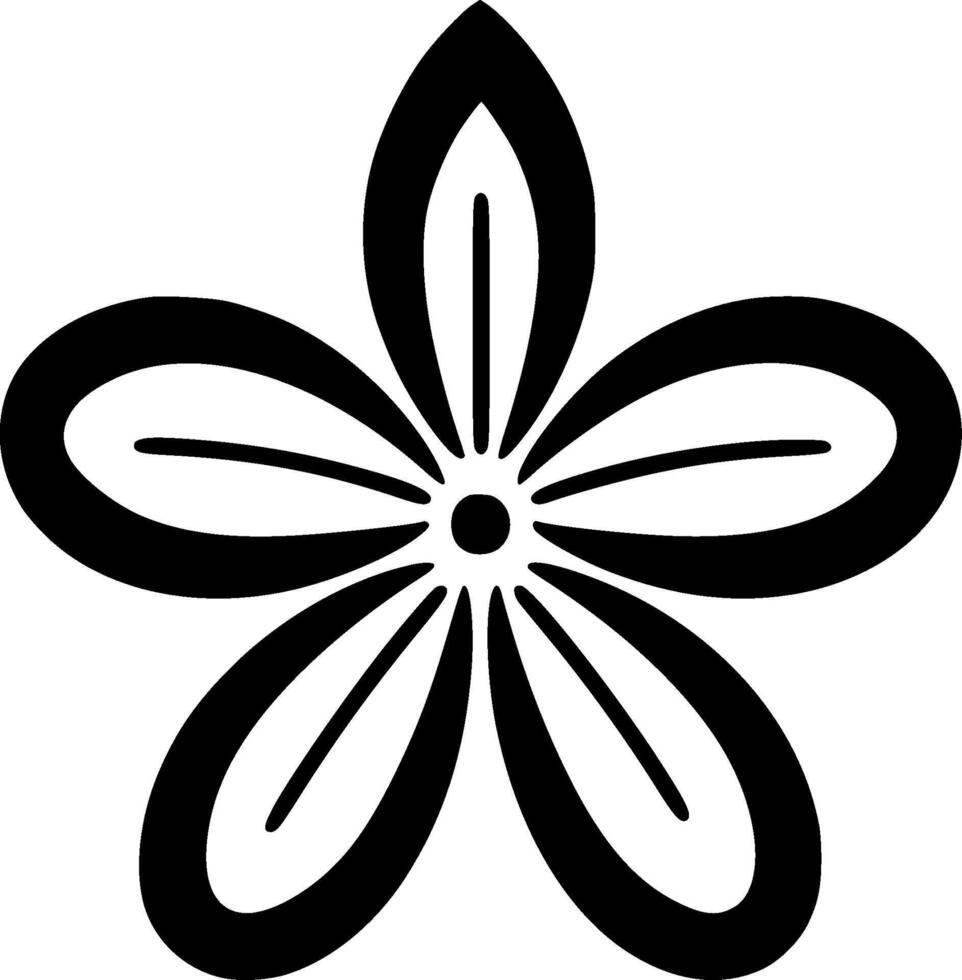Daisy - Black and White Isolated Icon - illustration vector